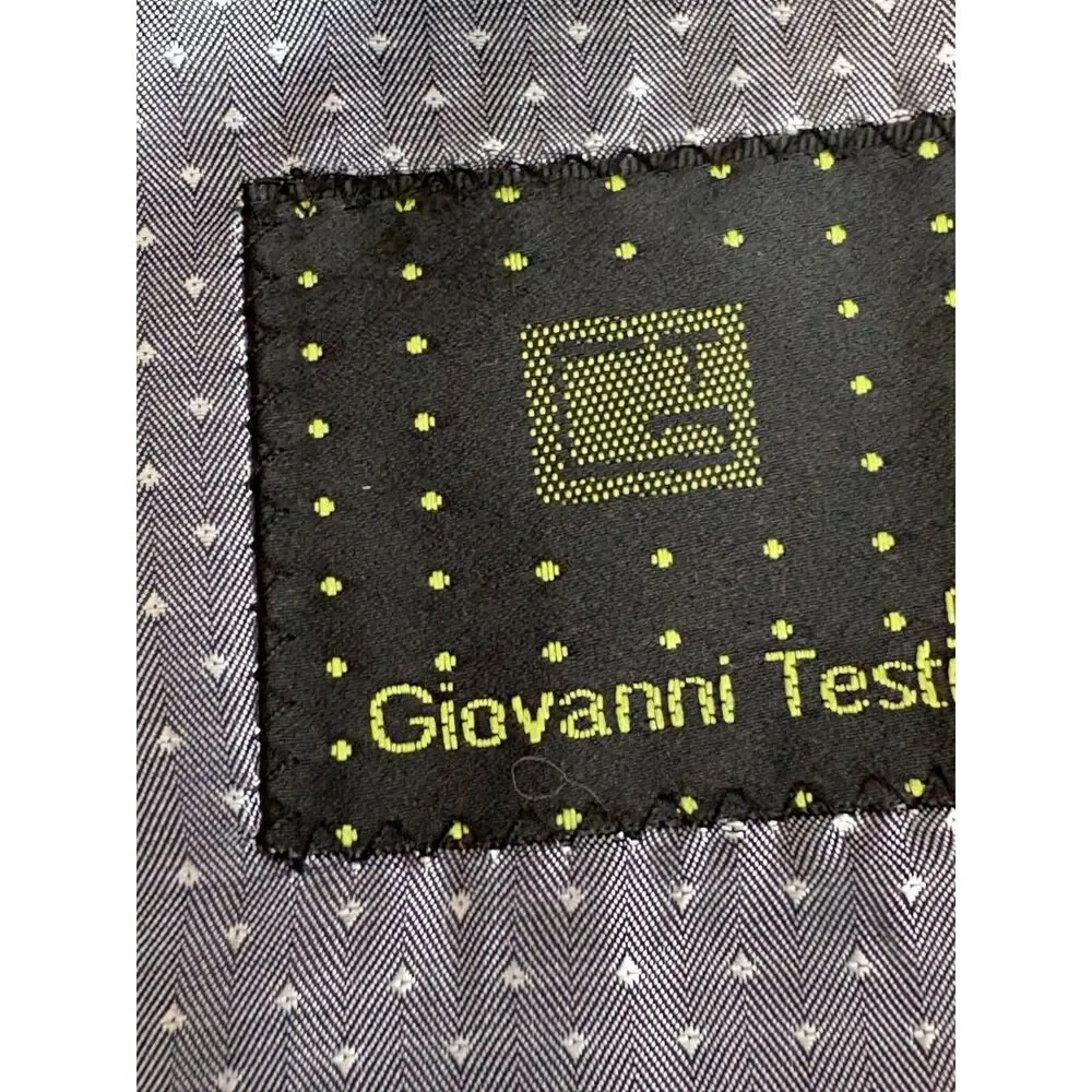 Giovanni Testi Charcoal Grey Sport Coat Mens Blazer Size 44R Classy Italian Suit